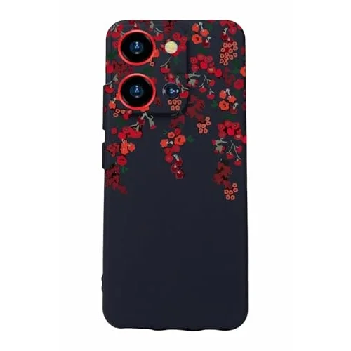 S19 Max Pro S ile Uyumlu Kamera Korumalı Baskılı Silikon Kılıf, Siyah