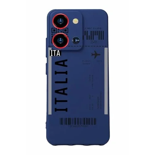 S19 Max Pro S Zoom Baskılı Kamera Korumalı Lacivert Silikon Kılıf