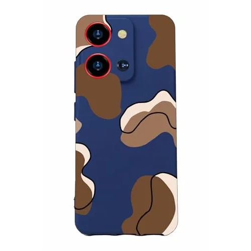 S19 Max Pro S Zoom ile Uyumlu Kamera Korumalı Silikon Kılıf, Lacivert, Baskılı