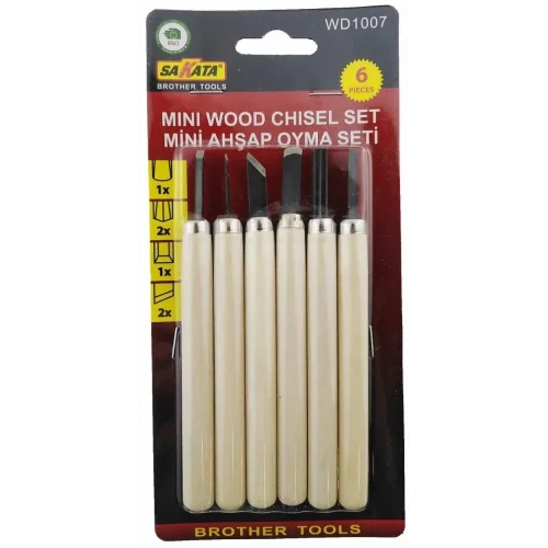 Mey İthalat® Sakata WD 1007 Ahşap Oyma Seti 6 Parça