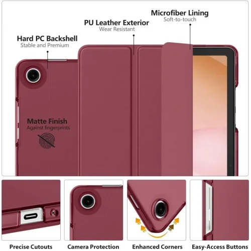 Samsung Galaxy Tab A11 Plus / A9 Plus 11inç ile uyumlu Kılıf New PU Deri Smart Standlı Case Uyku Modlu