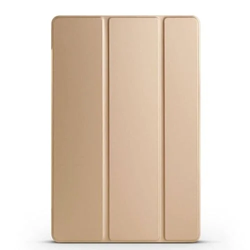 Samsung Galaxy Tab A9 Plus X210/Galaxy Tab A11+ Tablet ile Uyumlu Tablet Kılıfı Smart Cover Uyku Modlu Standlı Arkası Sert Şeffaf Kapak Gold