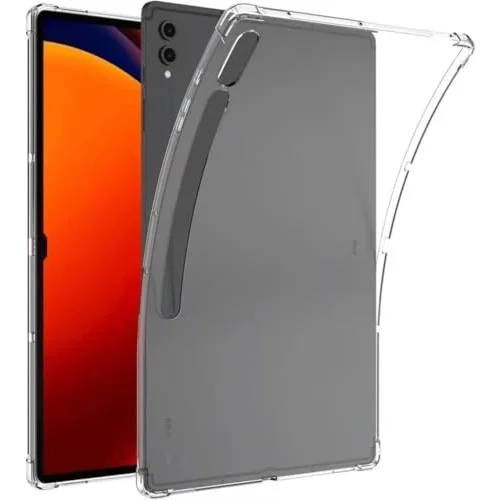 Samsung Galaxy Tab S9 FE Plus/S10 Plus/S9 Plus ile uyumlu Kılıf Darbelere Dayanıklı Şeffaf Kapak X610-16-810-18 X820 Renksiz