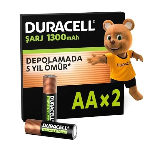 ŞARJ EDİLEBİLİR AA Kalem Pil (2li Paket), 1300 mAh NiMH