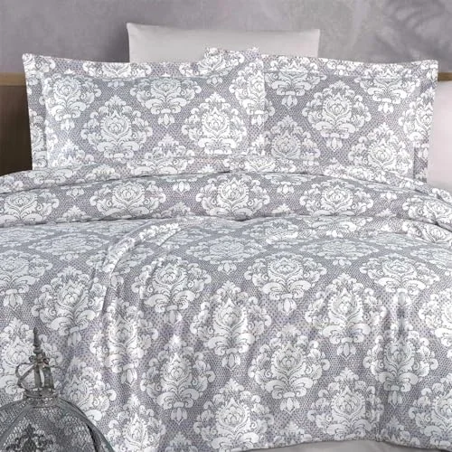 Saten Deluxe Zorya Çift Kişilik Nevresim Takımı