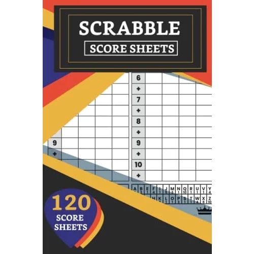 Scrabble Score Sheets: Scrabble Game Book Pad, 120 Sheet Score Card Notebook, Record Your Scrabble Games! Paperback, Scrabble Game Book Pad