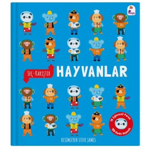 Seç – Karıştır : Hayvanlar (15 Eğlenceli Parça, 120 Farklı Seçenek)