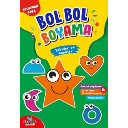 Şekiller ve Renkler - Kolaydan Zora Bol Bol Boyama