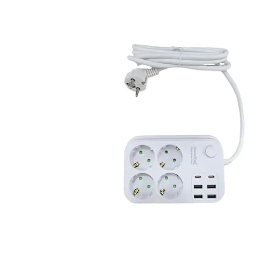 Showmax Serisi SH-2946 Termal Akım Korumalı Priz 2 MT (4 Priz + 4 Usb + 2 Type-c)