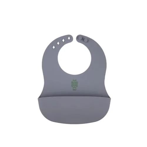 Silicone Baby Bib - Silikon Mama Önlüğü, Gri