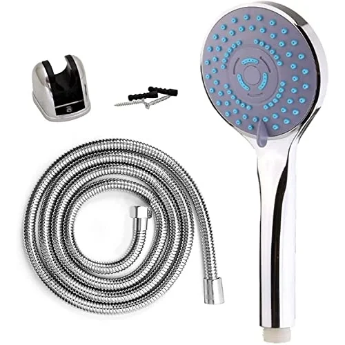 Single El Duşu Başlığı - 150 cm Örgülü Duş Spirali Hortumu (2li Set)