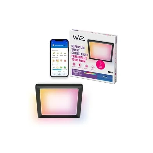 Siyah Akıllı Sıva Üstü RGB Kare Panel Tavan Armatürü 17W