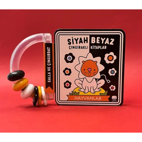 Siyah Beyaz Çıngıraklı Kitaplar Hayvanlar