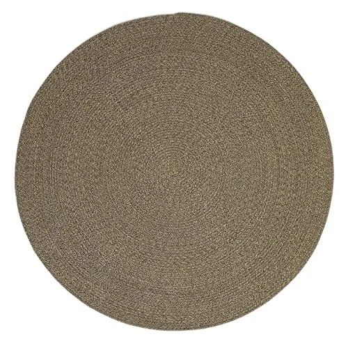 Siyah Kırçıllı Jüt Halı Kilim Ø 120 cm