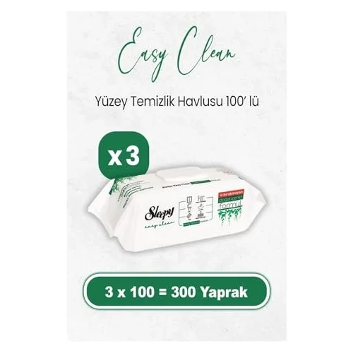 Sleepy Easy Clean Yüzey Temizlik Havlusu 300LÜ