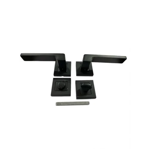 Mey İthalat® Sofuoğlu Rozet Anka Mat Siyah Wc Kapı Kolu