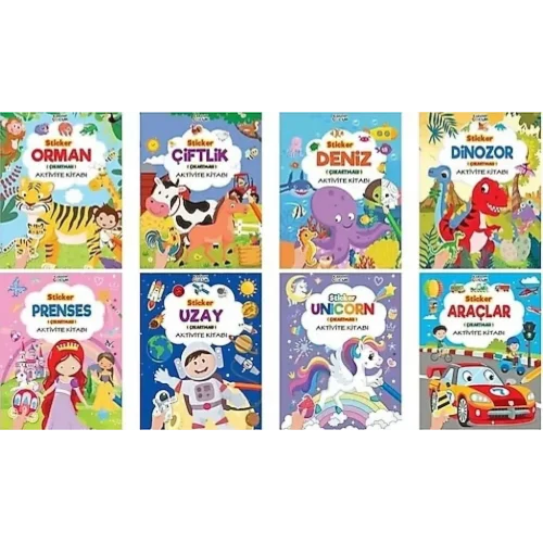 Sticker Aktivite Kitabı 50 Sticker (6 Kitap)