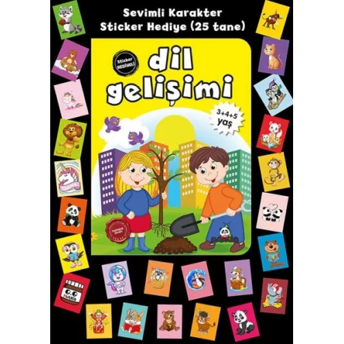 Stickerlı 3+4+5 Yaş Dil Gelişimi