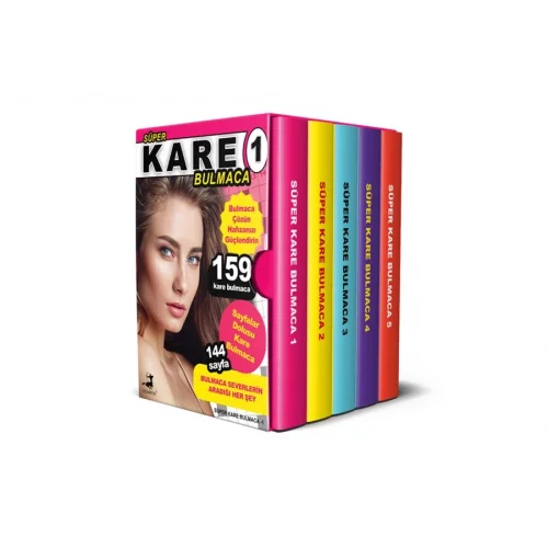 Süper Kare Bulmaca 5 Kitap – Kutulu Set