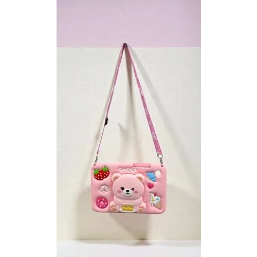 SWEET ASTRONOT Tablet Kılıfı Standlı Askılı Kalın Silikon Yapı Yüksek Koruma Stand Olması ile Kullanım kolaylığı Güvenlik Şıklık ve Kullanışlılık burada (SWEET PEMBE, ipad 5-6 9,7)