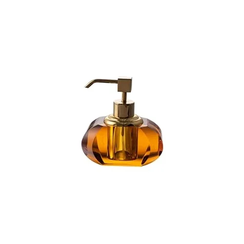 System Cyrstal Bath Accessory Soap Dispenser Amber-Gold Color 80 Ml Turuncu Tek Ebat Ba2047 006 C6-Gl