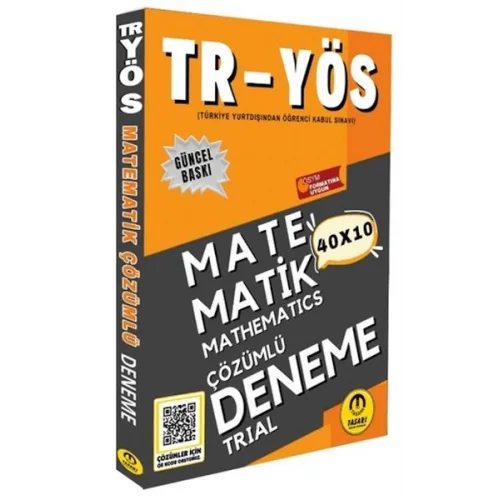 Tasarı TR YÖS Matematik 40X10 Çözümlü Deneme