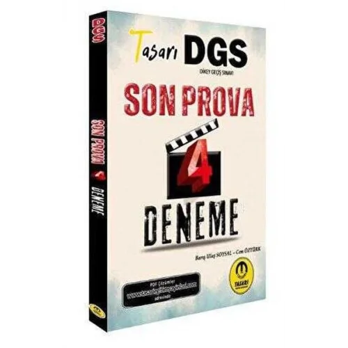 Tasarı Eğitim Yayınları DGS Son Prova 4 Çözümlü Deneme