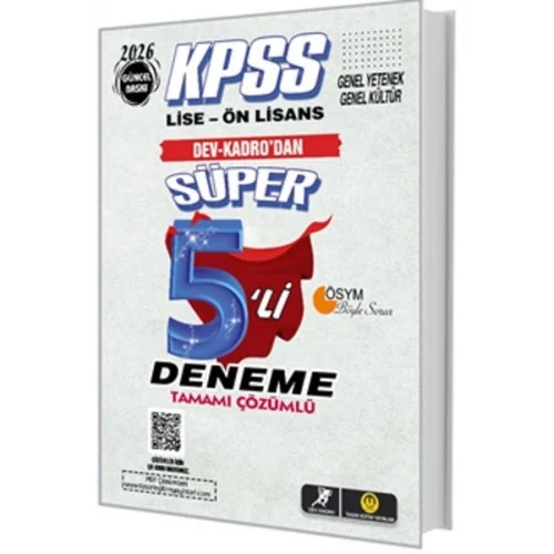 Tasarı KPSS Lise-Önlisans Süper 5li Deneme