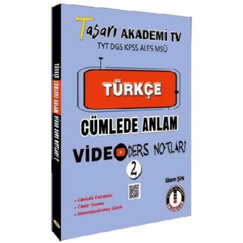 Tasarı TYT DGS KPSS ALESS MSÜ Türkçe Cümlede Anlam Video Ders Notları