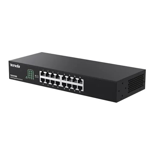 TEG1016D 16 Port 10/100/1000 Mbps Gigabit Rack-Mount Switch Metal Kasa