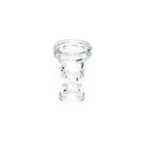Tekli Kristal Cam Şamdan Mumluk