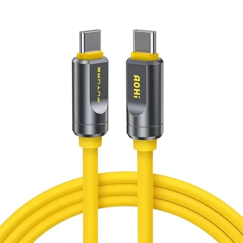 The Future Adonis Type-C to Type-C 2m PD 3.1 120Gbps 240W 8K Süper Hızlı Şarj/Data Kablosu, Sarı