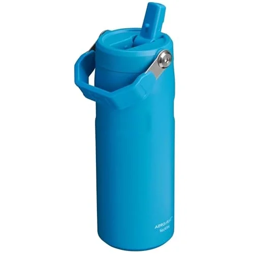 The IceFlow Flip Straw 2.0 Pipetli Termos 0.47 LT (16 OZ) - Azure