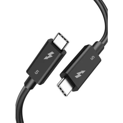 Thunderbolt 5.0 Type-C Kablo – 240W PD Hızlı Şarj, 120Gbps Veri Aktarımı, 16K 60Hz Görüntü Desteği, E-Marker Akıllı Çipli, Thunderbolt 3/4/USB4 Geriye Uyumluluklu Örgü Kablo | ZR1107