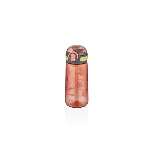 TKK 400ml Pipetsiz Taşıma Askılı Süzgeçli Çocuk Su Matarası (Turuncu)