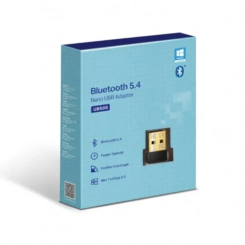 TP-Lınk UB500 Bluetooth 5.4 Nano USB Adaptör, PC Notebook Laptop İçin Mini Bluetooth V5.4 Dongle, Kulaklık Hoparlör Klavye Mouse Gamepad Bağlantı Adaptörü, Windows 11/10/8.1/8/7 Uyumlu Tak Çalıştır