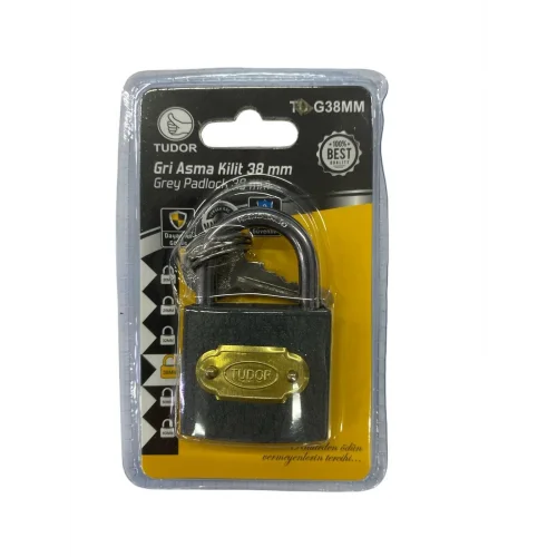 Mey İthalat® Tudor 38 mm Kısa Gri Asma Kilit