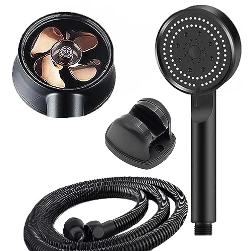 Turbo Pervaneli 5 Fonksiyonlu Duş Başlığı Duş Hortumu 150 Cm Ve Mafsal Set