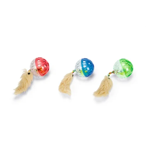 TÜYLÜ ÇINGIRAKLI KEDİ OYUNCAĞI 4,5 CM
