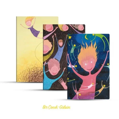 Üçlü Çizgili Defter Seti: Bir Çocuk: Gülsün