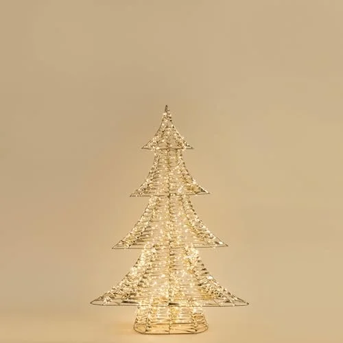 Ulu Led Işıklı Ağaç Dekor 98 cm Altın