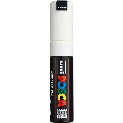 UNİ-BALL PC-8K- SU BAZLI MARKER BEYAZ 8,0