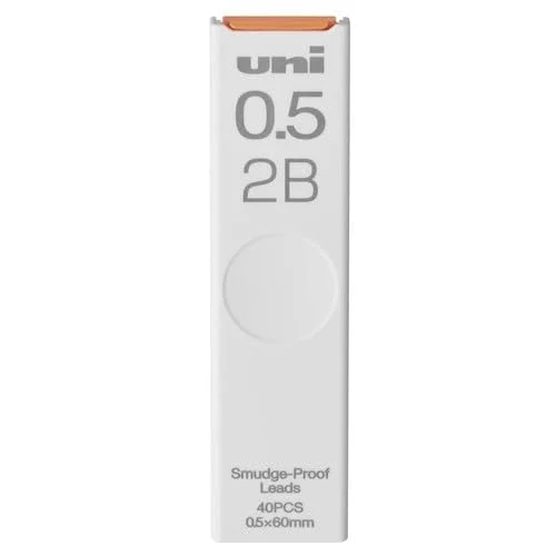 uni Smudge-Proof Leads Refill for Mechanical Pencil | 0.5mm | 2B | 40pcs