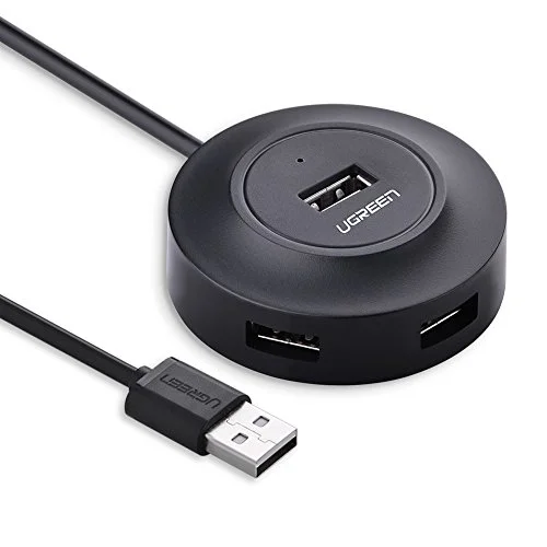 USB 2.0 4 Portlu Hub Çoklayıcı, Siyah