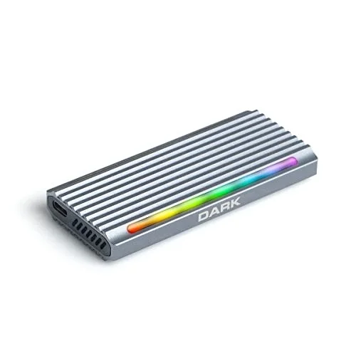USB 3.2 Gen2 Type C - M.2 NVMe & SATA SSD RGB LEDLİ Disk Kutusu (DK-AC-DSEM5)