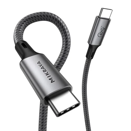 USB 4.0 40GBPS USB C Veri Kablosu, 240W USB C Şarj Kablosu, 8K@60hz 4K@240Hz 2K@360Hz Thunderbolt 4 Görüntü Kablosu, MacBook, Monitör, Docking İstasyonu, iPhone ile Uyumlu - 1 Metre
