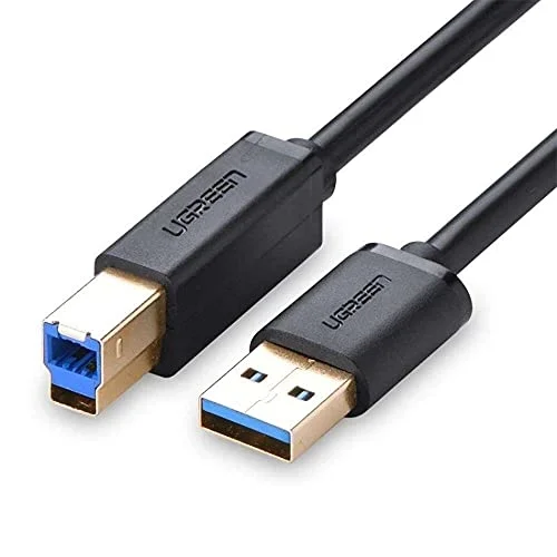 USB-A 3.0 & USB-B 3.0 Yazıcı Kablosu, 1 Metre, Siyah