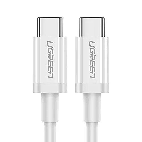 USB C to USB C 3A Hızlı Şarj ve Data Kablosu Beyaz 50 CM