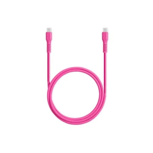 USB-C - USB-C 120cm 60W PD/QC Hızlı Şarj/Data Kablosu Neon 2DK59N (Neon Pembe)