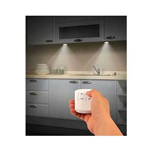 Uzaktan Kumandalı Yapışkanlı 3lü Led Spot Lamba